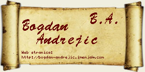 Bogdan Andrejić vizit kartica